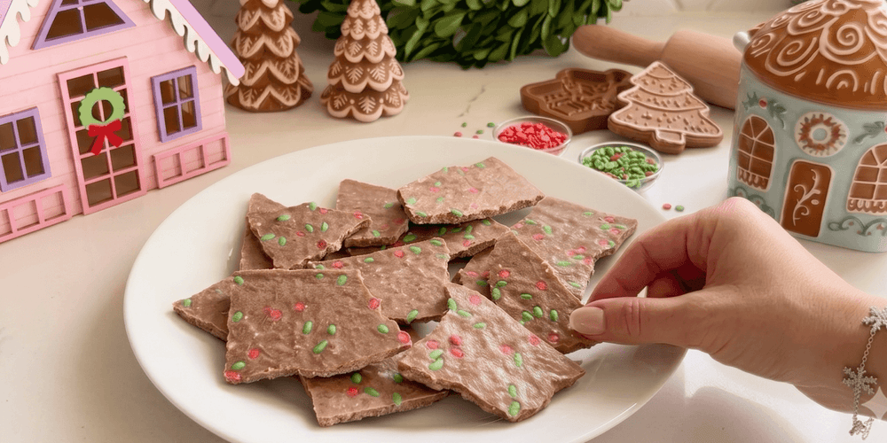 Candy Cane Bark Bites