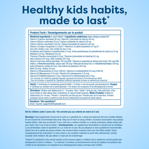 Multivitamine quotidienne pour enfants
