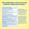 Kids vitamin tablet label with nutritional facts, usage, and warnings for healthy growth and development