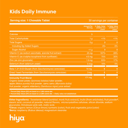 Kids Immune Support - Hiya Health | Essential Super Nutrients for Kids