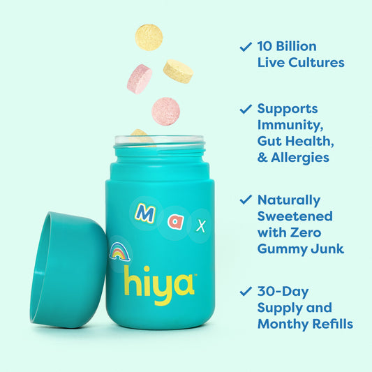 Kids Daily Probiotic - Hiya Health | Essential Super Nutrients for Kids