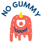 Fun cartoon monster with 'GUMMY' text, representing kids' vitamin tablet