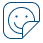 Smiling face icon in blue outline, symbolizing kid-friendly health and wellness