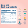 Kids vitamin tablet supplement facts: clean, non-GMO, gluten-free, dairy-free, 0g added sugar, dental friendly