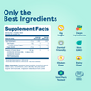 Kids vitamin tablet supplement facts: 0g sugar, clean, non-GMO, gluten-free, dairy-free, dental friendly, NSF certified